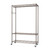 bronze anthracite metal rolling closet organizer with 3 shelves and 1 hanging rod