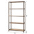 32 inches wide by 12 inches deep by 60 inches height bronze anthracite bamboo shelving rack