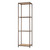 bronze anthracite shelving rack with 4 metal framed bamboo shelves