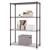 bronze rack with office supplies