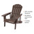 Expresso finish detail listed alongside details of reclining options for patio chair