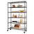 TRINITY Black Shelving rack with back stands used as kitchen accent rack