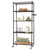 small bronze wire shelving rack for pantry storage