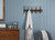 bedroom wall rack with bathrobe