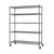 5 tier large black wire shelving rack