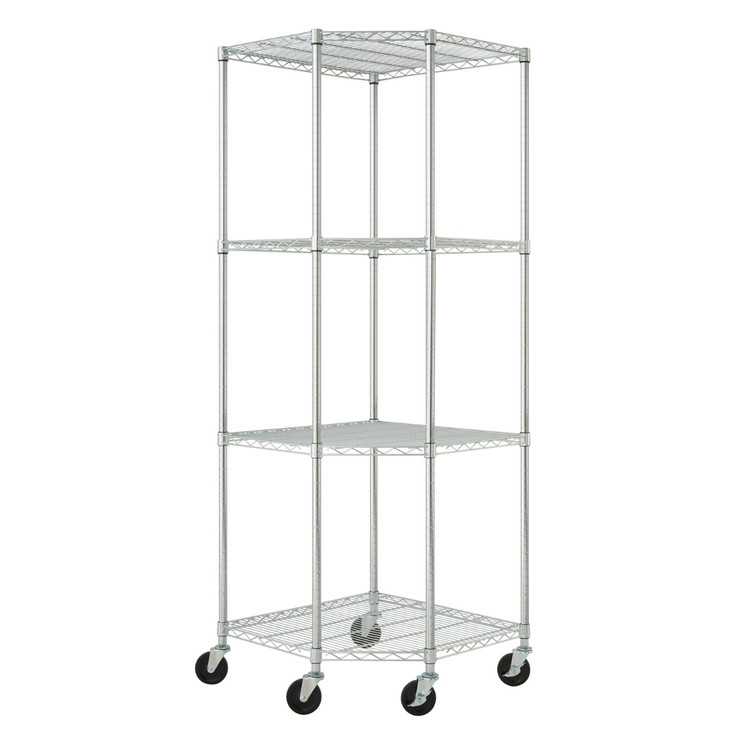 4 tier chrome color corner rack