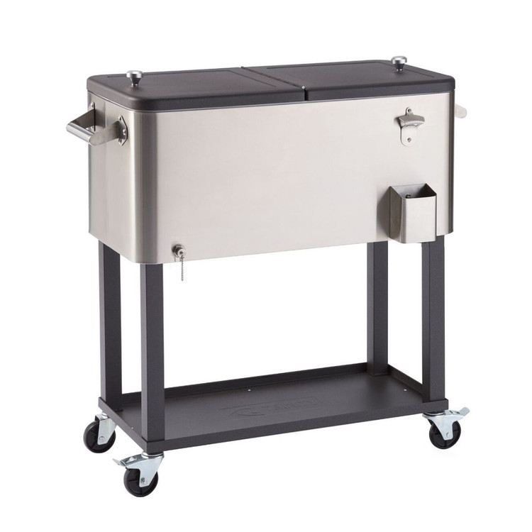 80 quart stainless steel cooler with wheels