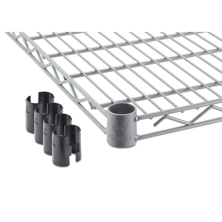 48in by 18in gray shelf with set of slip sleeves