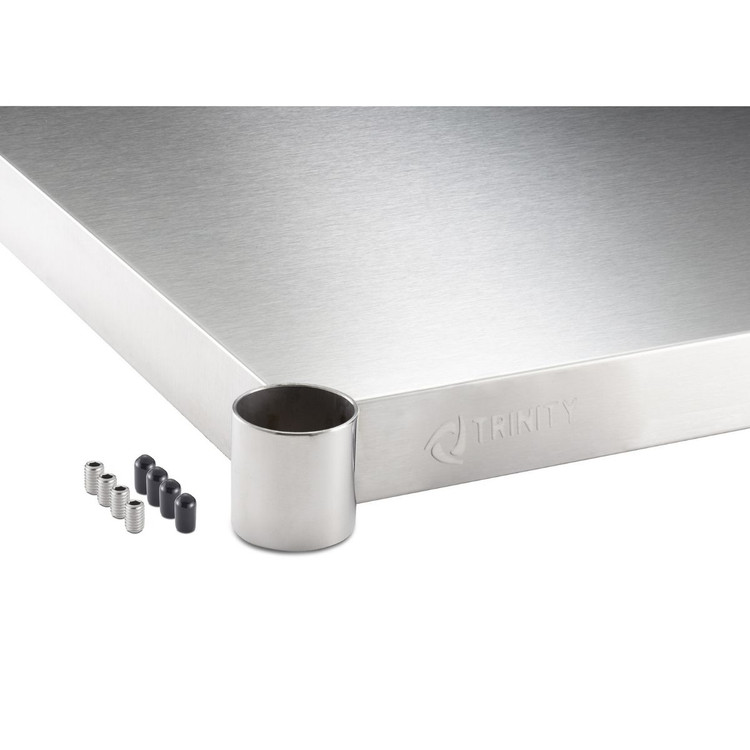 stainless steel table shelf with hardware