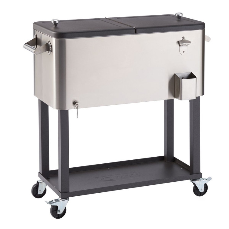 100 quart stainless steel cooler with wheels