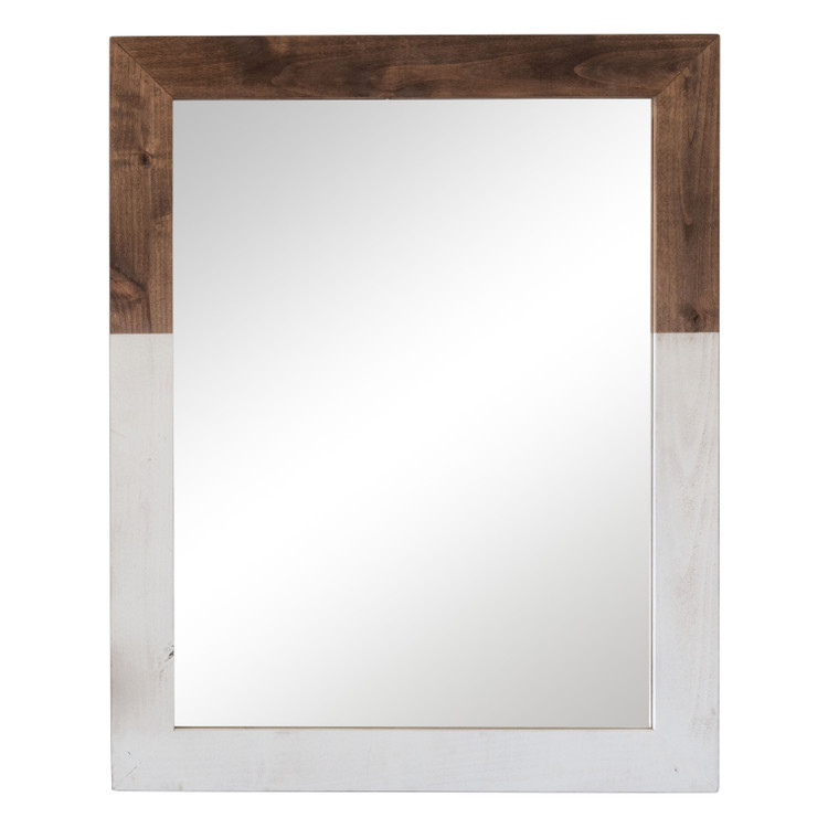 two tone farmhouse vanity mirror