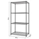 TRINITY PRO 4-Tier 36x24x72 Wire Shelving, Black Anthracite®, NSF Certified