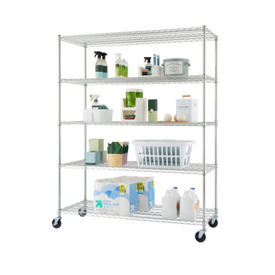 TRINITY BASICS®, 4-Tier Wire Shelving, 60x24x54, NSF