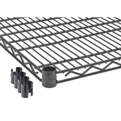 TRINITY PRO 4-Tier Corner Wire Shelving, NSF, Black Anthracite®