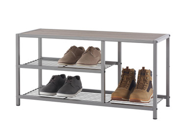 TRINITY 3-Tier Shoe Bench w/ Baskets, Bronze Anthracite®