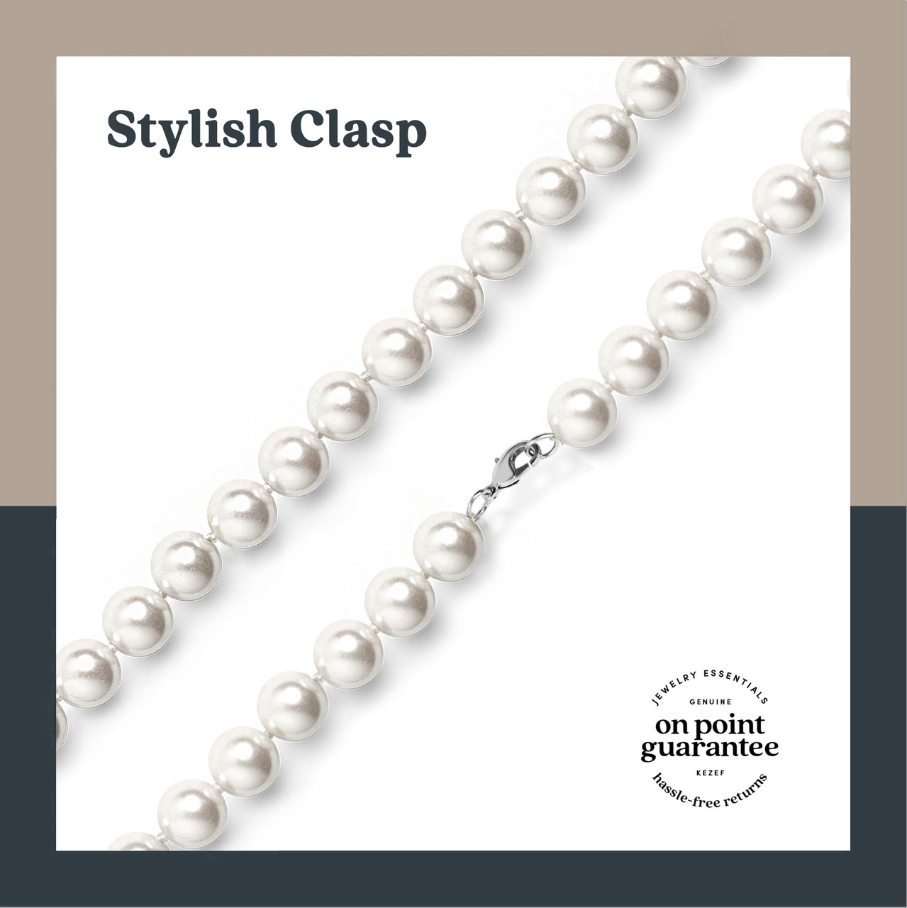 Amazon.com: 925 Sterling Silver Italian Pearl Station Chain Necklace for  Teen 16 Inches: Clothing, Shoes & Jewelry