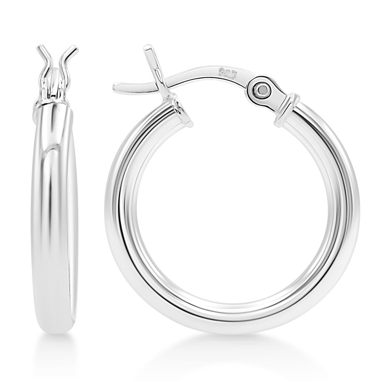 Sterling Silver Large Polished Hoop Earrings - JCPenney