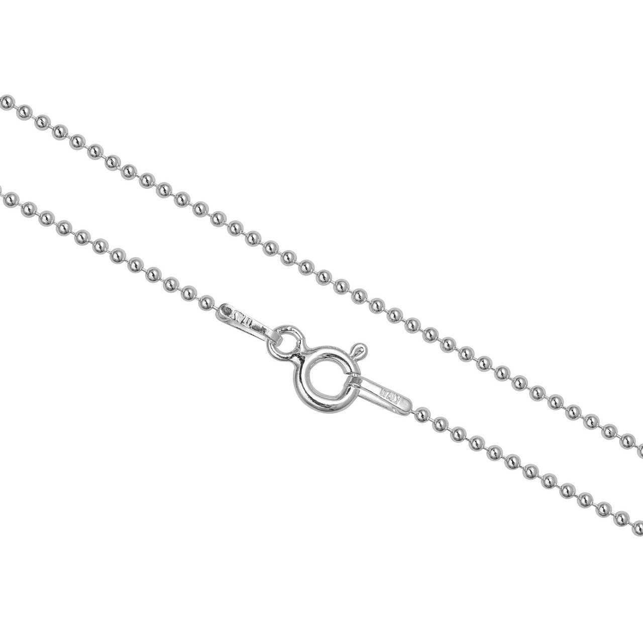 925 Sterling Silver Ball Plain Simple Chain Necklace Ball Chain