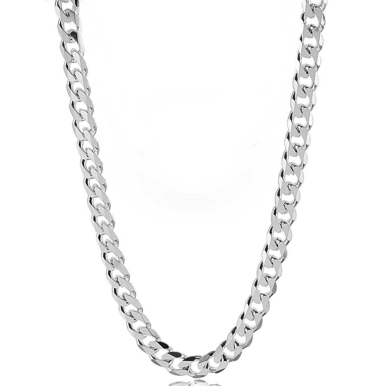 Sterling Silver .925 Cuban Curb 200 Men's 7mm Chain