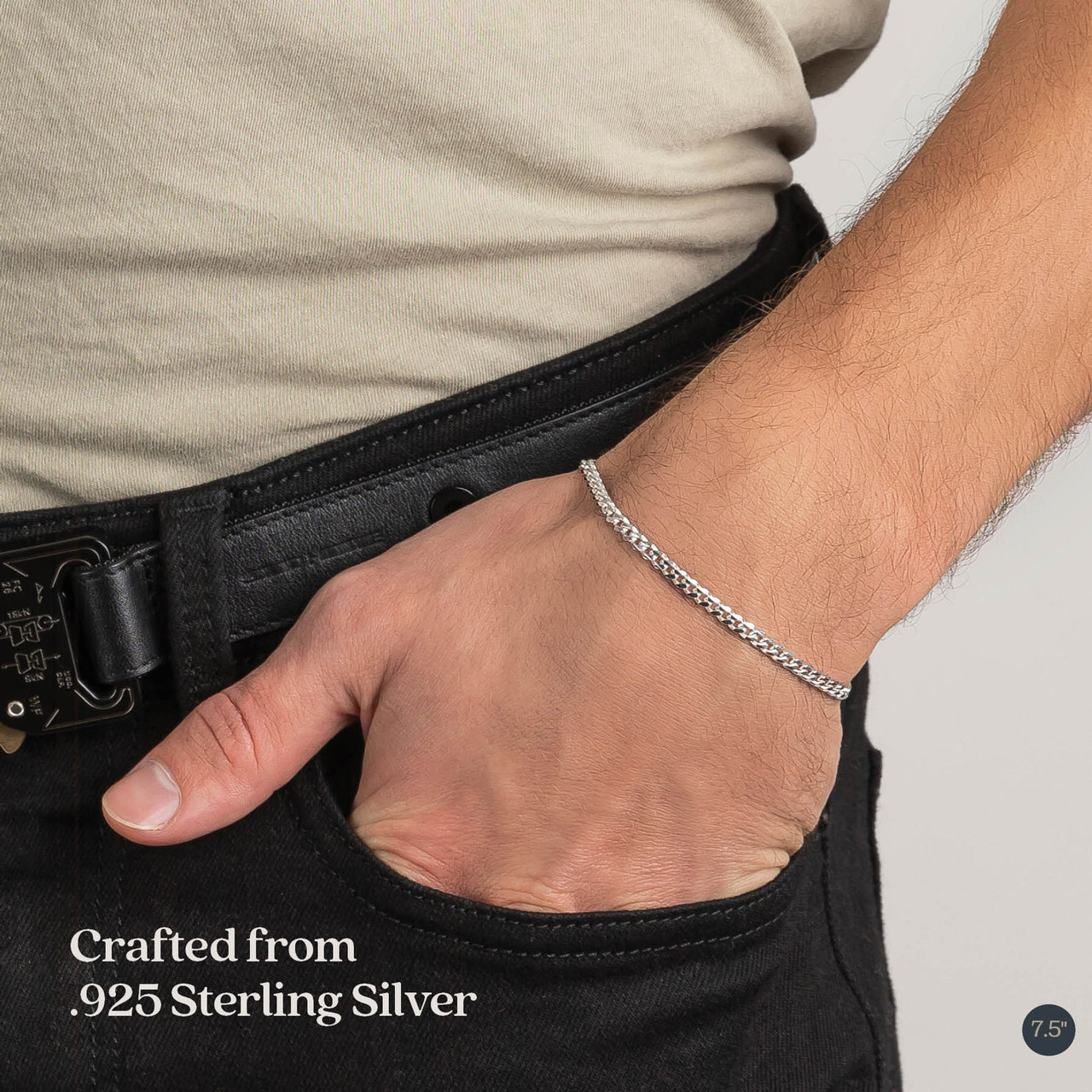 Curb bulk chain*sterling silver 925*PD 120 6L 4,2 mm - SILVEXCRAFT