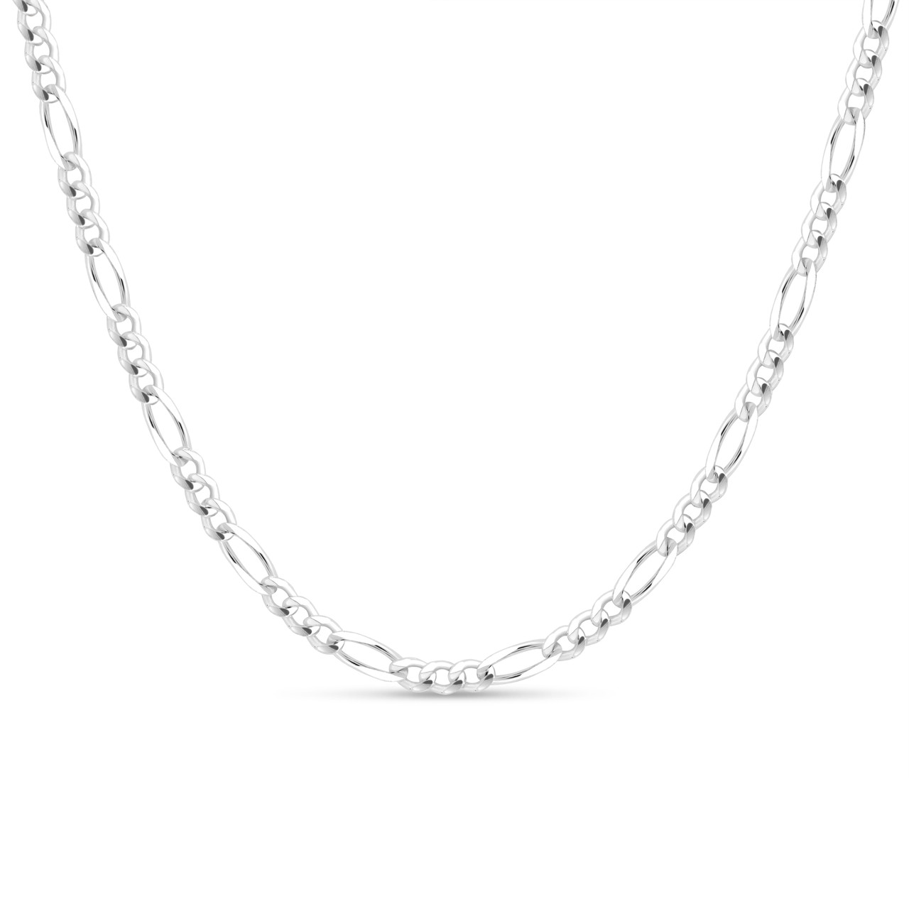 Solid 925 Sterling Silver 4mm Cubetto V-shaped Necklace Chain