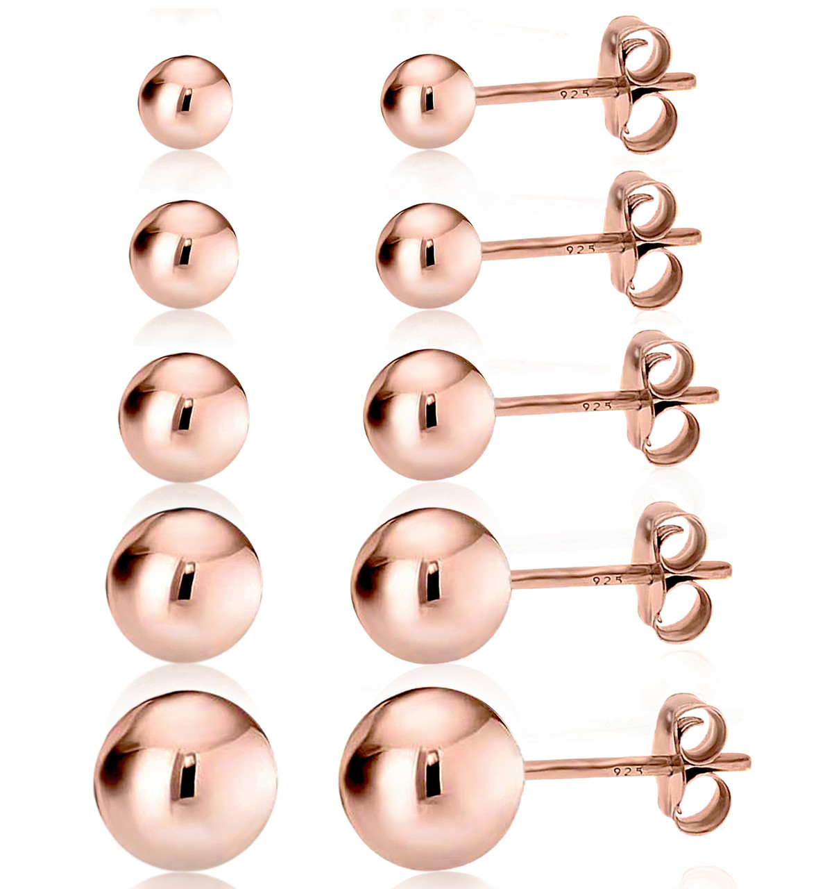 Amazon.com: 4 14K Yellow Gold Ball Earrings Loops Studs Posts 4mm :  Clothing, Shoes & Jewelry