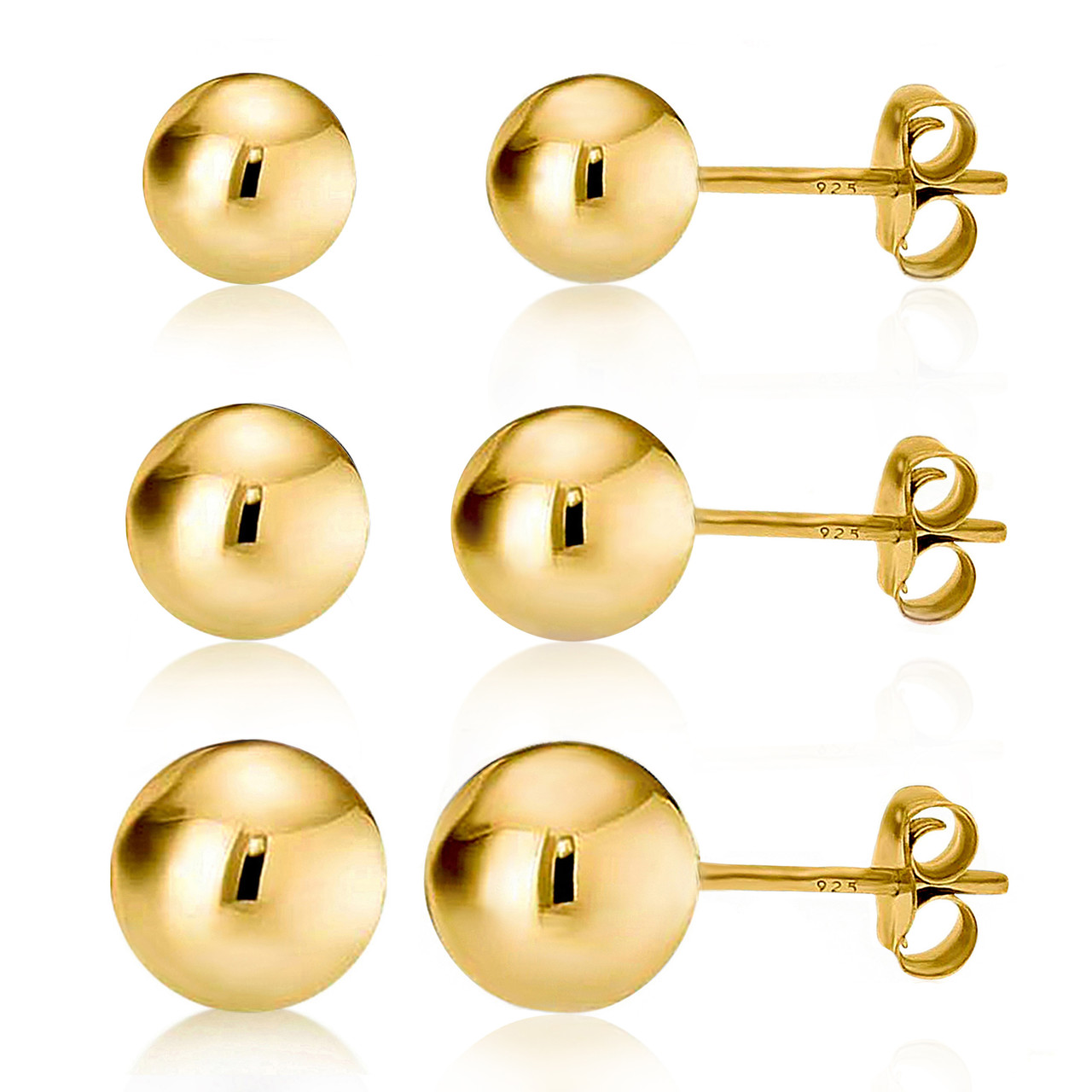 Shop the Heller Jewelers Earring BALL 8MM | Heller Jewelers