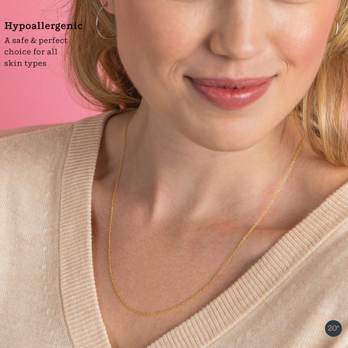 Rose Gold Plated Silver Cable Chain 1.3mm