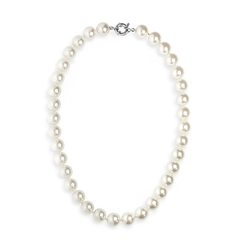12mm Faux Pearl Necklace 18 Inch