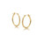 14k Gold Hoop Earrings - Satin Diamond Cut Finish