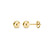 14K Yellow Gold Filled Round Ball Stud Earrings