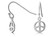 Sterling Silver Peace Sign Ball Tip Wire Earring