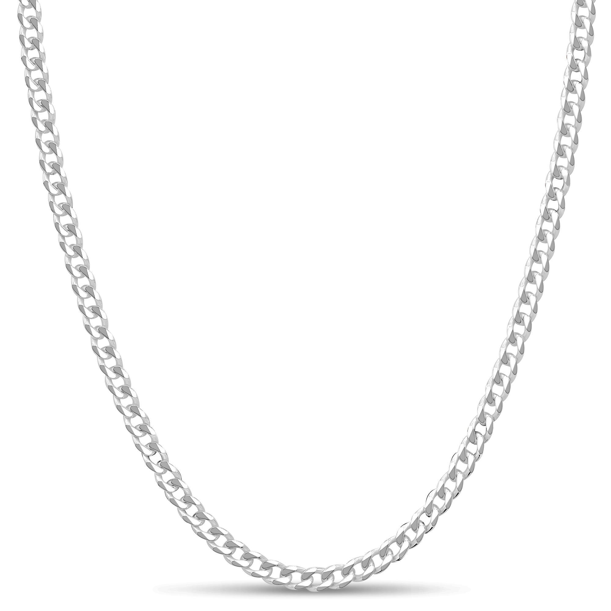 Sterling Silver .925 Cuban Curb 120 Men's 4.5mm Chain