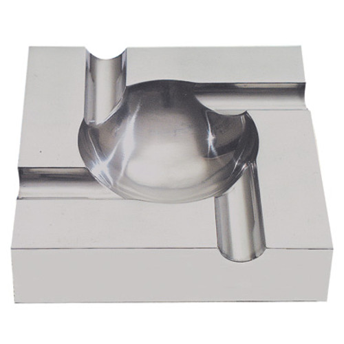 Brushed Silver Square Ashtray