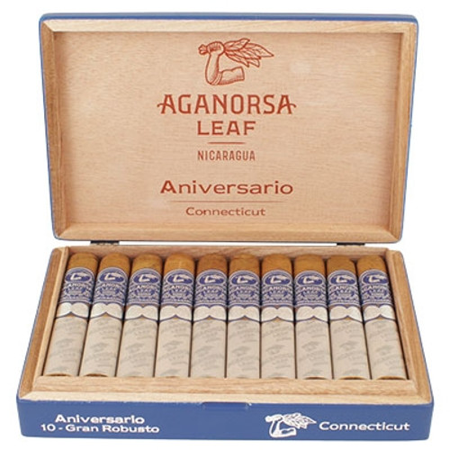 Aganorsa Leaf Anniversario Connecticut Robusto Box 10