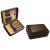 Manhattan 5 Cigar Case with Cigar Cutter and Lighter Brown
