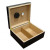 Black 40 Count Humidor with Divider and Humidifier