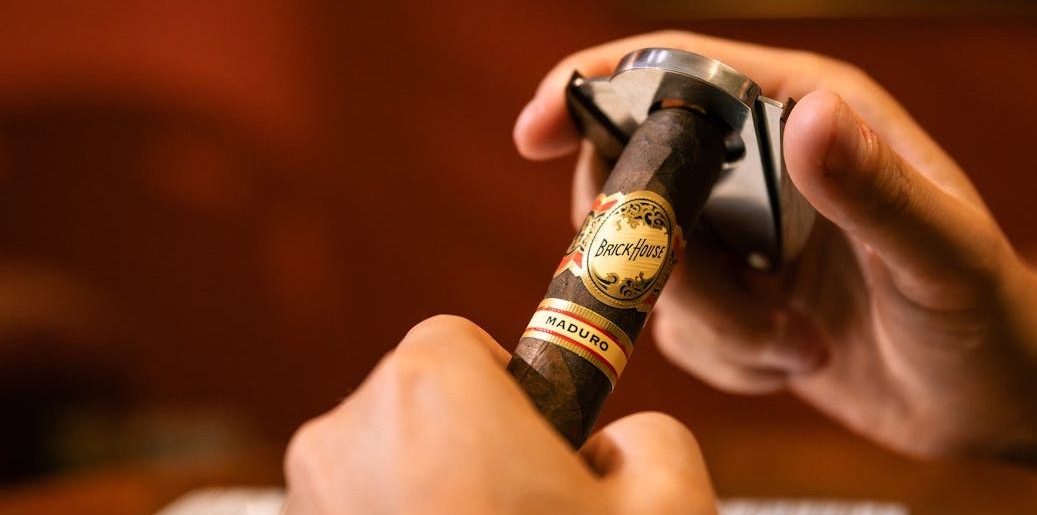Cigar being cut