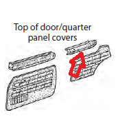 Quarter Panel Trim L/R (black) 72-74