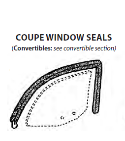 Door Glass to Roof Seal, Right 72-74