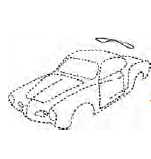 Rear Window Seal "Molded" for "T" Trim, 67-74