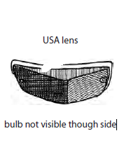 Turn Signal Lens, Left, 70-74
