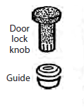 Lock Knob Guide Collar, 67-70, Black
