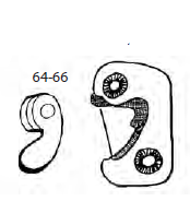 Door Striker Plate, Right, 64-66