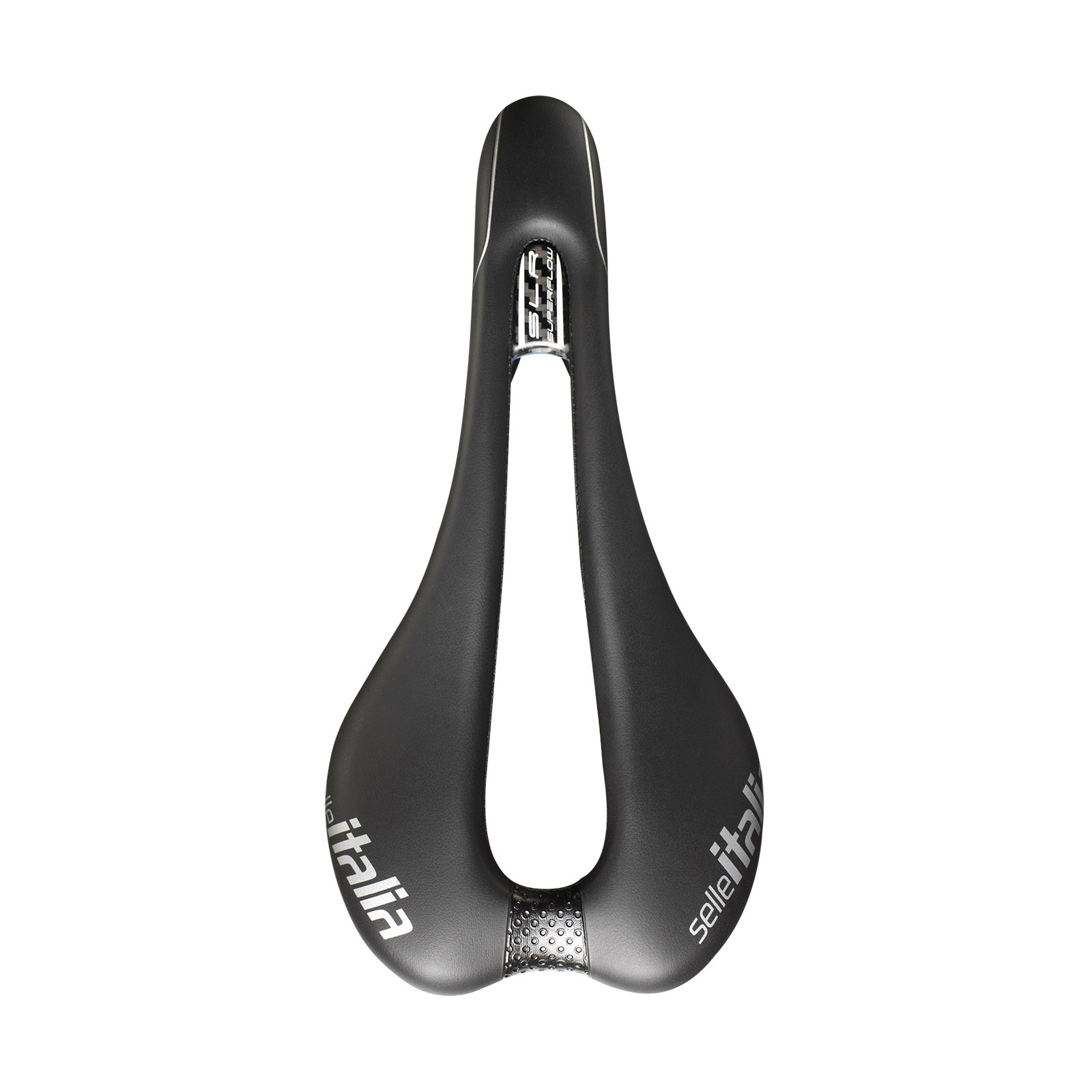 Sella Selle Italia SLR TM SuperFlow - Nero/Bianco Taglia L - Sella Da Corsa Con Foro Di Scarico