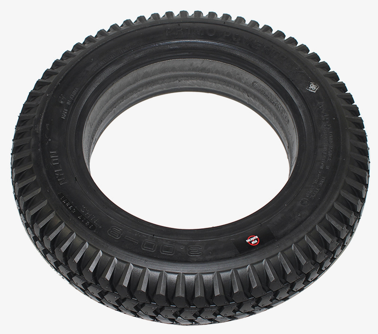 Primo 14x3 (3.00-8) Foam Filled, Black, Power Wheelchair Tire