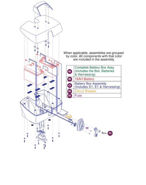 Battery Box Assy,17AMP