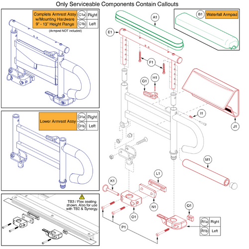 2-Pt FlipUp Arm,Desk Lgth,9"-13"H