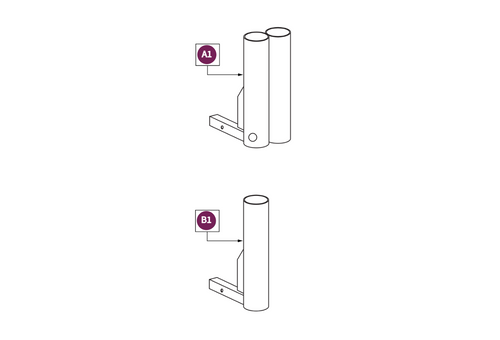 Tube Style - Crutch Holder