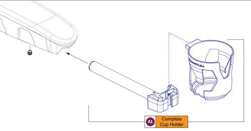 Cup Holder, Q-Captain Front Arm Mounted
